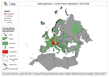 Aedes japonicus - current known distribution: June 2018 Thumbnail