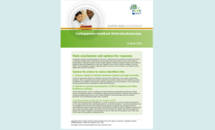 Cover of the RRA on Carbapenem-resistant Enterobacteriaceae (CRE), April 2016 Thumbnail