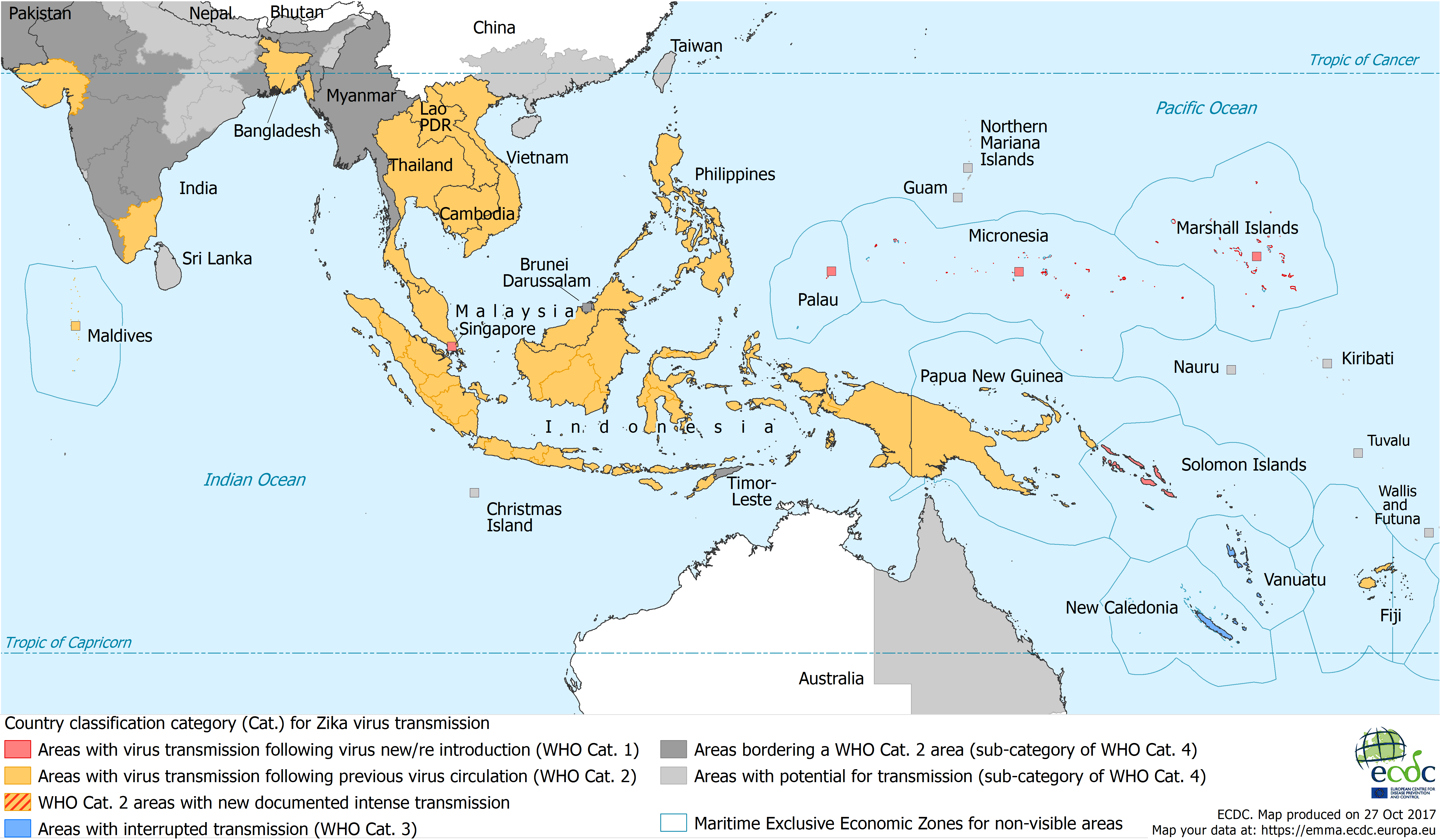 Zika transmission in South East Asia5550 x 3238