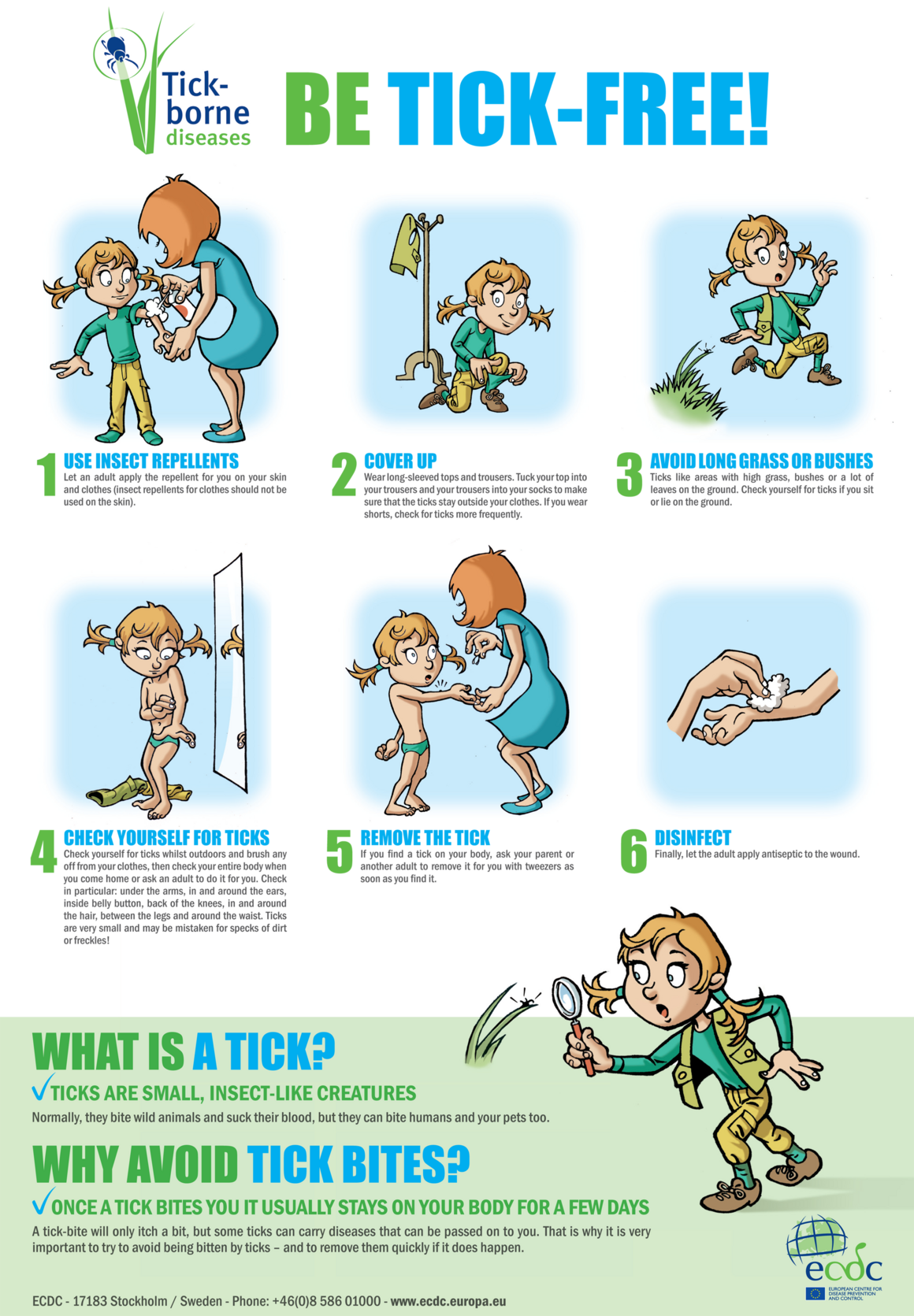 Poster on ticks for school children living in endemic areas