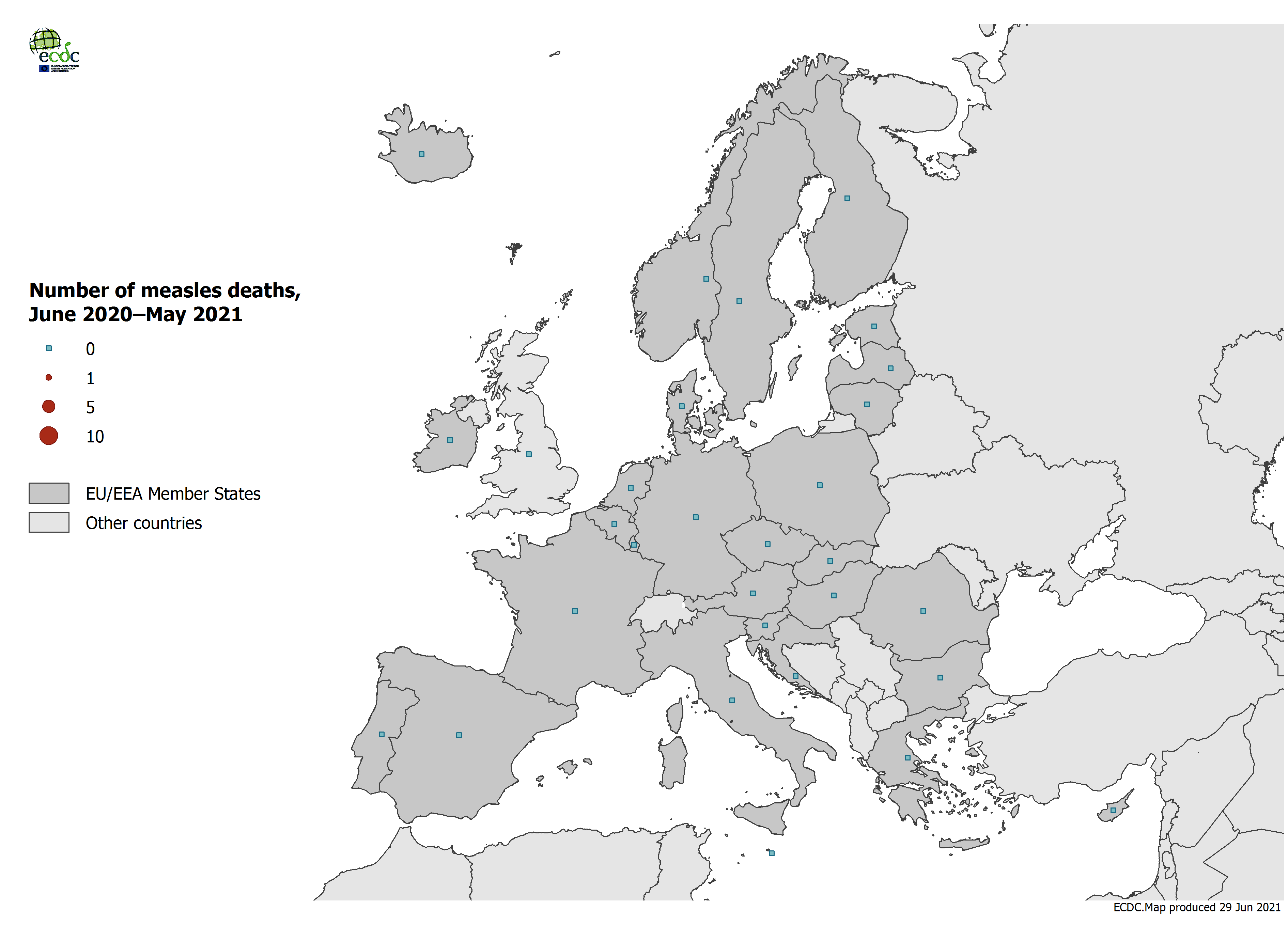 Number Of Measles Deaths By Country June 2020 May 2021