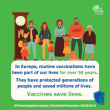 Social media card: Vaccines save lives
