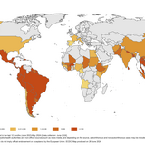 Countries/territories reporting dengue cases since April 2023, and as of May 2024