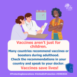 Social media card: Vaccines aren't just for children