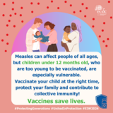 Social media card: Measles and children