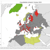 Coquillettidia richiardii - current known distribution: October 2023