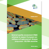cover of the report: External quality assessment (EQA) schemes to support European surveillance of Legionnaires’ disease 2019-2020 - EU/EEA countries