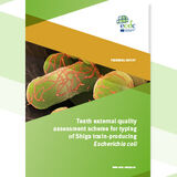 Cover of the report: "Tenth external quality assessment scheme for typing of Shiga toxin-producing Escherichia coli"