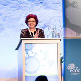 Dr. Andrea Ammon speaking at ESCAIDE