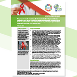 Cover of the report: "Progress towards reaching the Sustainable Development Goals related to HIV in the European Union and European Economic Area"