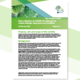 Cover of the report: Data collection on COVID-19 outbreaks in closed settings: long-term care facilities, version 2.1
