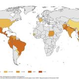 Geographical distribution of dengue cases reported worldwide, September–November 2022