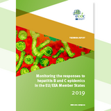 Cover of the report: Monitoring the responses to hepatitis B and C epidemics in the EU/EEA Member States, 2019