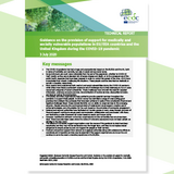 Cover of the report Guidance on the provision of support for m edically and s ocially vulnerable populations in EU/EEA countries and the United Kingdom during the COVID 19 pandemic