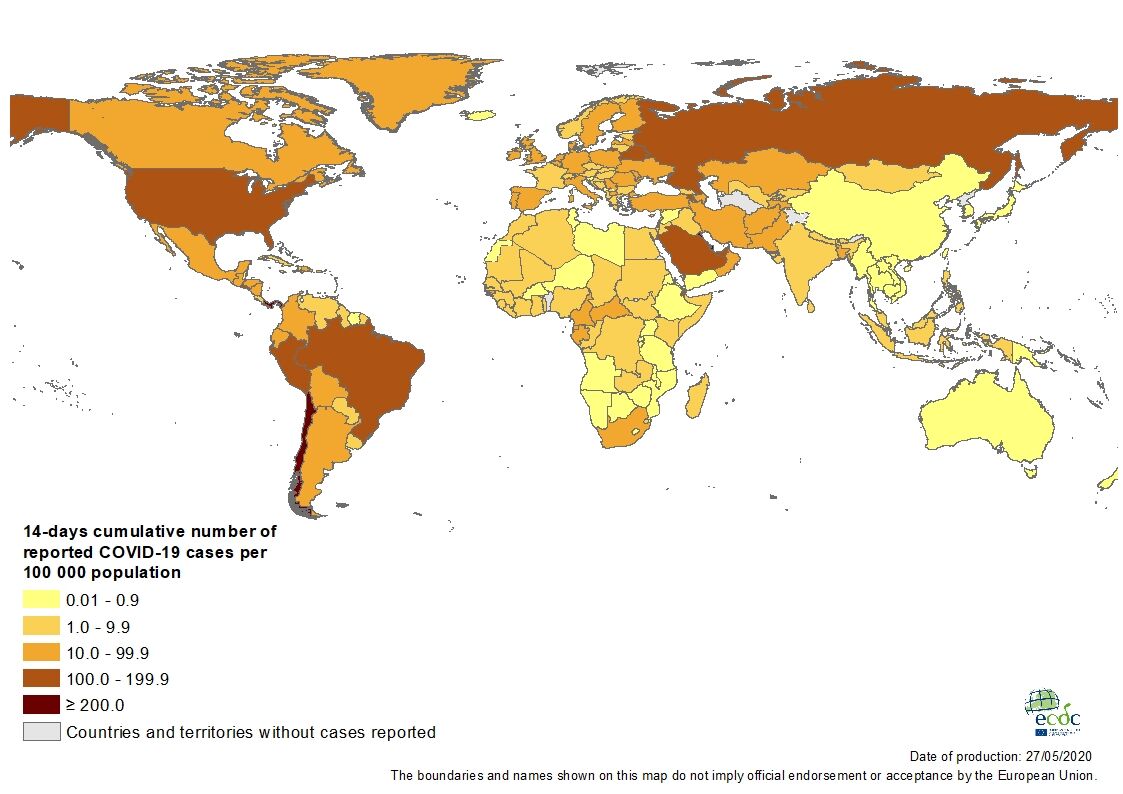 COVID-19: Global case count increases by more than 96,000