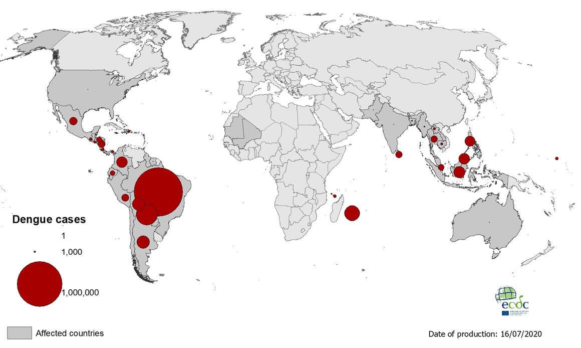 Thailand Dengue Fever Map Dengue worldwide overview