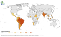 12-month Chikungunya virus disease case notification rate per 100 000 population, October 2022 - September 2023