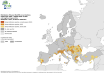 West Nile virus in Europe in 2023 - human cases compared to previous seasons, updated 7 June 2023