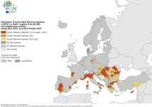  West Nile virus - human cases compared to previous seasons, 4 October 2023