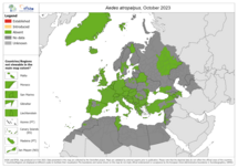 Aedes atropalpus - current known distribution: October 2023