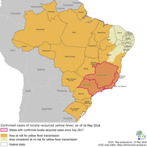 Yellow fever in Brazil, 25 May 2018 Thumbnail