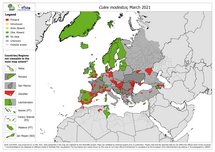 Culex modestus - current known distribution: March 2021