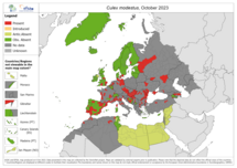 Culex modestus - current known distribution: October 2023