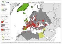 Aedes vexans s.l. - current known distribution: March 2022