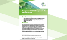 Cover of the report Integrated COVID-19 response in the vaccination era