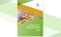 cover of the technical report on Proficiency test for Listeria monocytogenes whole genome assembly 2018 Thumbnail