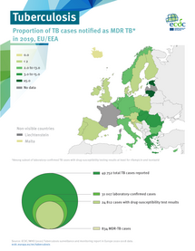 Multidrug-resistant (MDR) tuberculosis in the EU/EEA, 2019