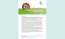 Cover of the monthly measles and rubella monitoring report for May 2018 Thumbnail