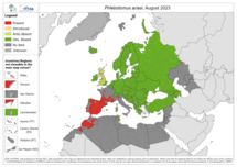 Phlebotomus ariasi - current known distribution: August 2023