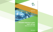 Cover of the report: "Simulation exercises in public health settings"