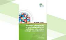 Cover of the report: "Systematic scoping review on social media monitoring methods and interventions relating to vaccine hesitancy" Thumbnail