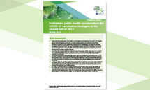 Preliminary public health considerations for COVID-19 vaccination strategies in the second half of 2022 cover
