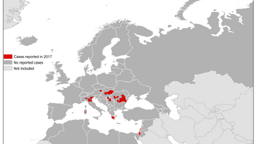 West Nile fever in Europe in 2017; updated 29 September Thumbnail