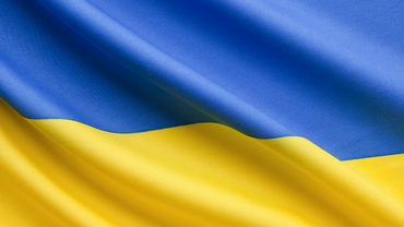 Ukrainian flag banner