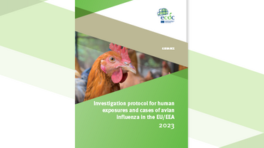 Cover of the report: "Investigation protocol for human exposures and cases of avian influenza in the EU/EEA"
