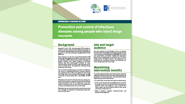 Cover of the report: Prevention and control of infectious diseases among people who inject drugs"