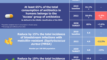 Infographic: Antimicrobial resistance targets - how is the EU doing?