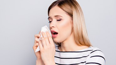 Sick woman coughing Thumbnail