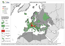 Aedes japonicus - current known distribution: August 2018 Thumbnail