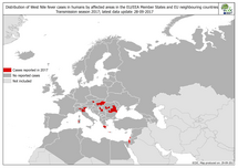 West Nile fever in Europe in 2017; updated 29 September Thumbnail