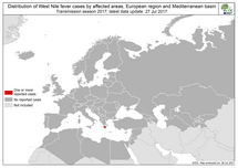 West Nile fever in Europe in 2017; updated 28 July Thumbnail