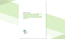 Cover of the public consultation on draft guidance for introduction of HPV vaccines Thumbnail