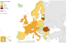 Measles notification rate, July 2015 to June 2016 Thumbnail